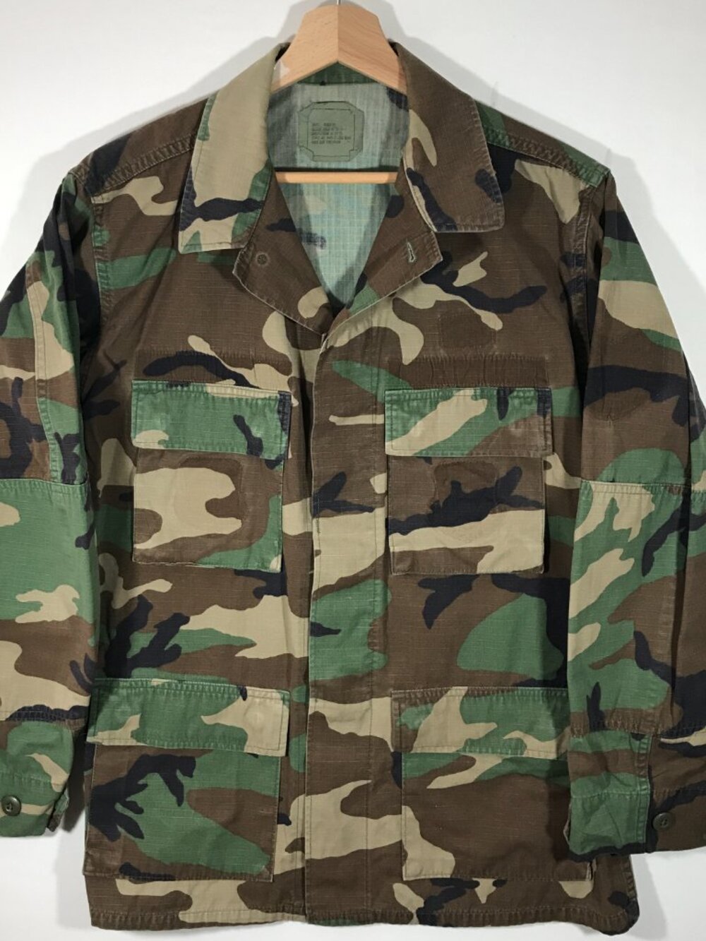 Adult's Small - Regular Woodland BDU Hot Weather Ripstop Long Sleeve Coat Shirt